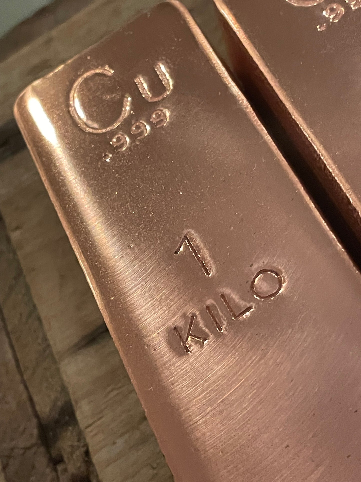 5 Pack  Kilo Box .999 Handmade Copper Art Bullion