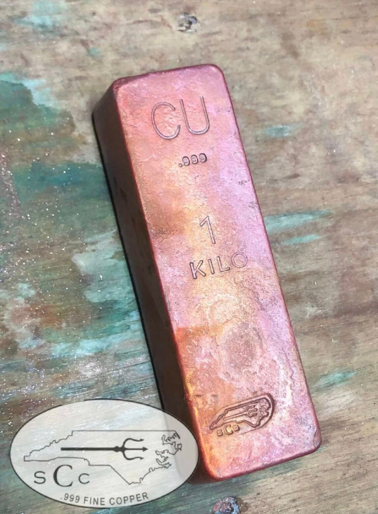 INGOTS WE TRUST™ Copper Ingot .999 Pure 1KG/1000g Bar/Bullion, The  Original - IIAA Metals Issue